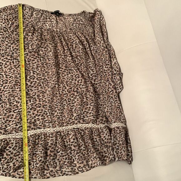 Zac & Rachel Animal Print Off Shoulder Rayon Blend Size 3X - Picture 5 of 9